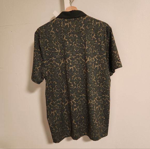 Good Good Golf "Vintage Vines" Performance Polo Olive Green Floral Small - Picture 5 of 13